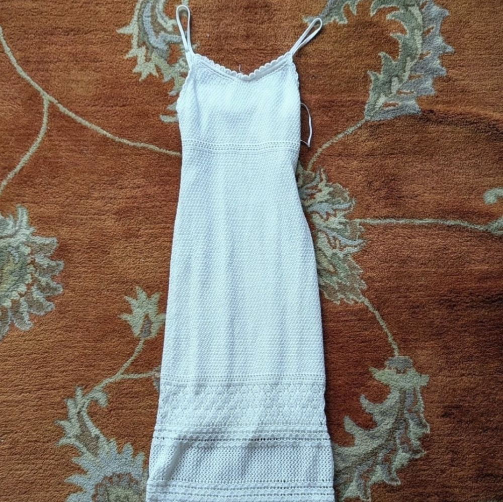 Freshman 1996 White Knit Bodycon Dress XXS